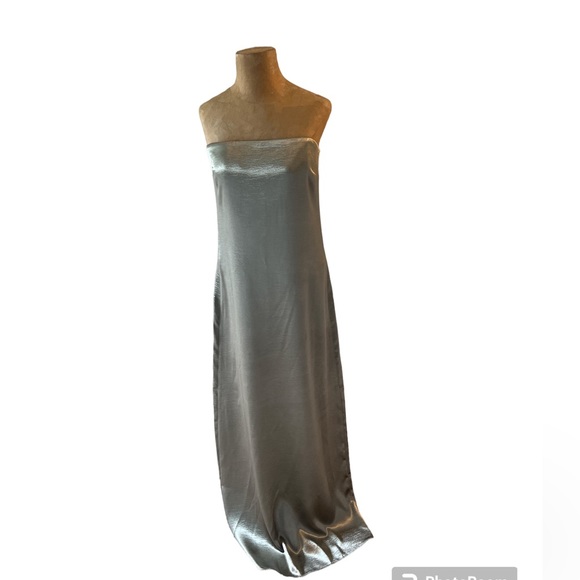 Anthropologie Sachin & Babi Stella Strapless Hammered Back-Slit Gown Mos… - Picture 3 of 16
